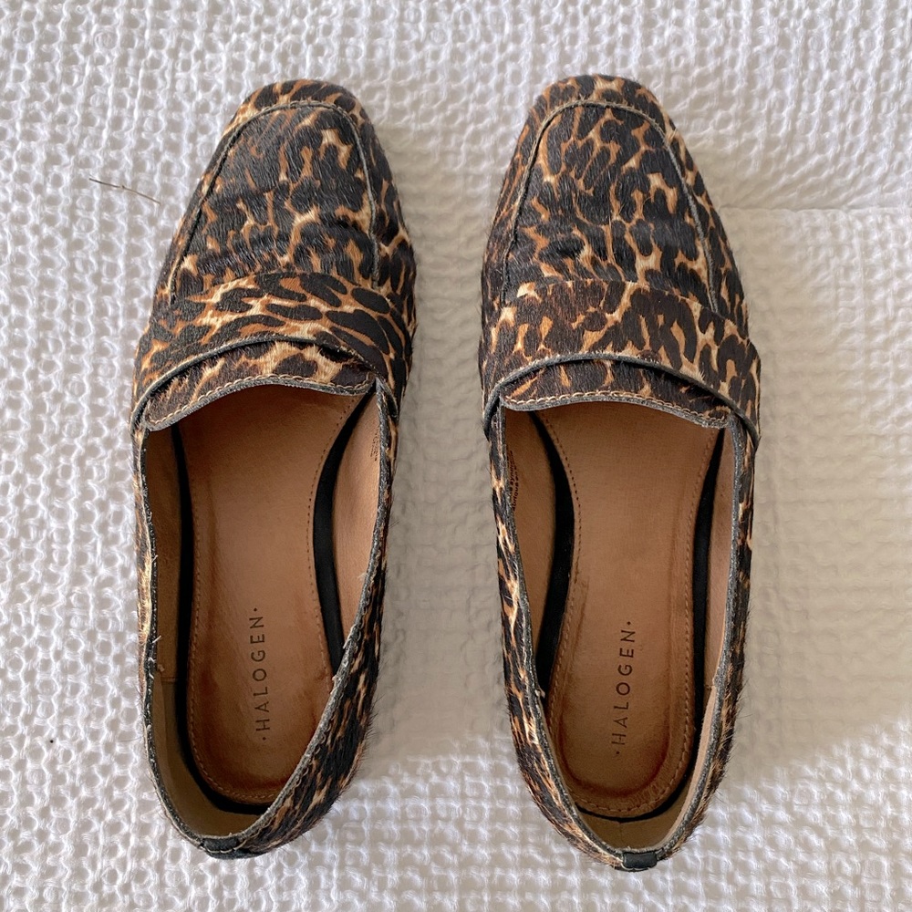 Halogen leopard loafers
